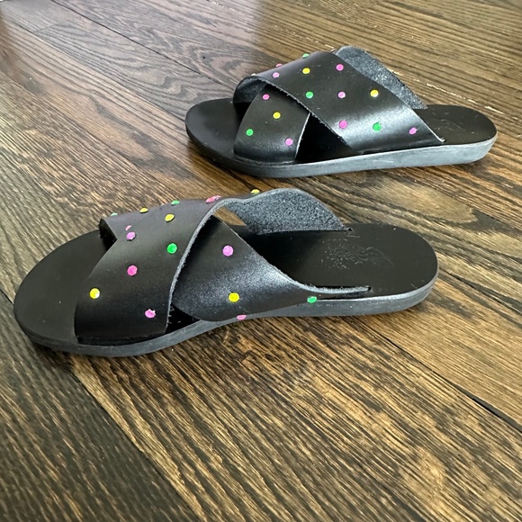 ANCIENT GREEK SANDALS Girls Little Thais Soft with Swarovski 32 EU / 1 US w/ BOX - Picture 4 of 9